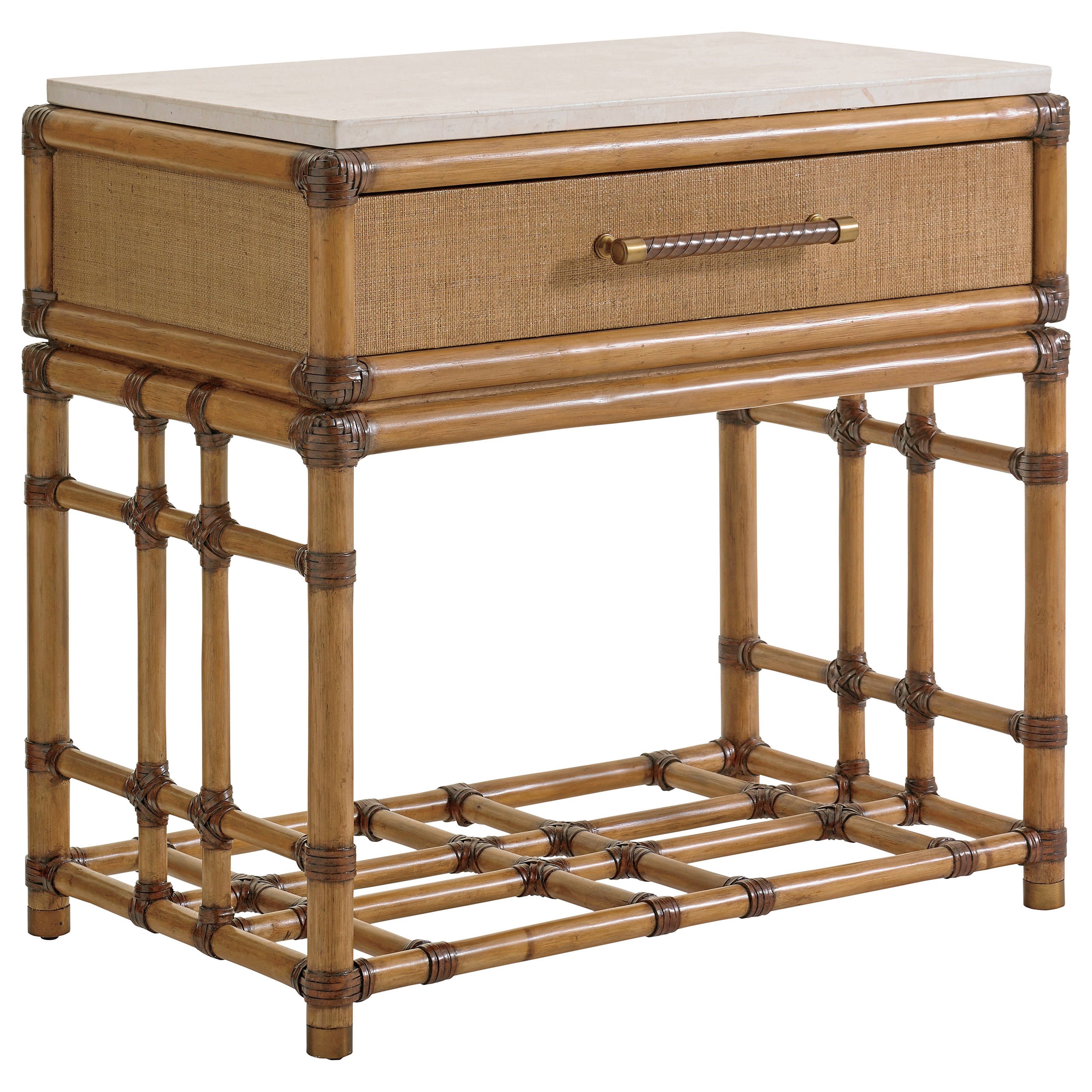 Tommy Bahama Home Twin Palms 558623 Cordoba Open Nightstand with Stone